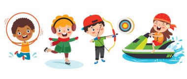 Çeşitli Spor Yapan Mutlu Çocuklar