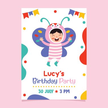 Cute Colorful Birthday Card Template
