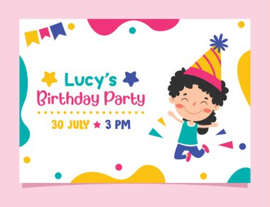 Cute Colorful Birthday Card Template