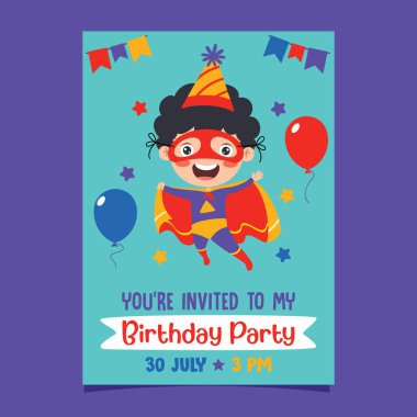 Cute Colorful Birthday Card Template
