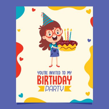 Cute Colorful Birthday Card Template