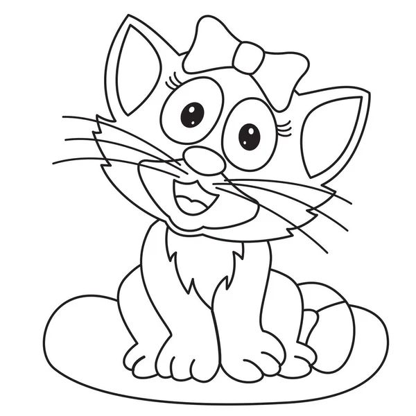 Line Art Design Kids Coloring Page — Stock Vector