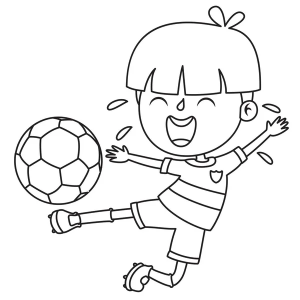 Line Art Drawing Kids Coloring Page — Stock Vector