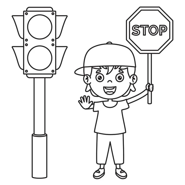 Linienkunst Zeichnung Für Kinder Malseite — Stockvektor