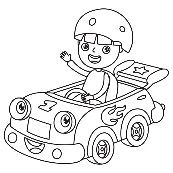 course d'enfants avec une voiture drôle 2832035 Art vectoriel chez Vecteezy