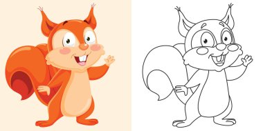 Çocuk Boyama Sayfası için Çizgi Sanat Çizimi