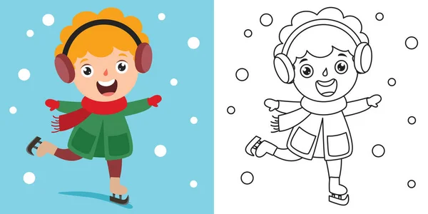 Line Art Drawing Voor Kinderen Kleurplaten — Stockvector