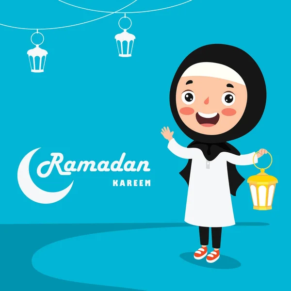 Handgezeichnete Illustration Für Ramadan Kareem Und Die Islamische Kultur — Stockvektor