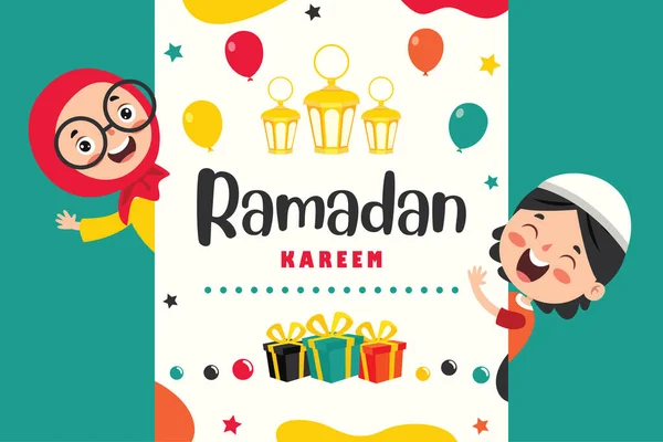 Handgezeichnete Illustration Für Ramadan Kareem Und Die Islamische Kultur — Stockvektor