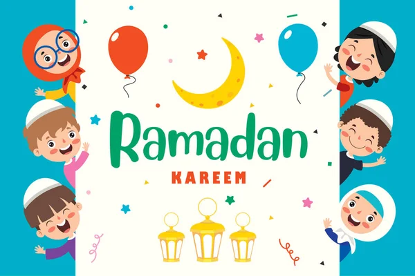 Handgezeichnete Illustration Für Ramadan Kareem Und Die Islamische Kultur — Stockvektor