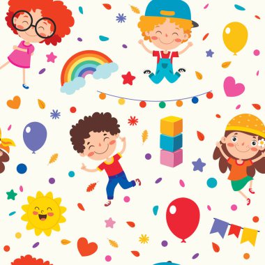 Çizgi film Karakteri ile Kusursuz Desen Tasarımı