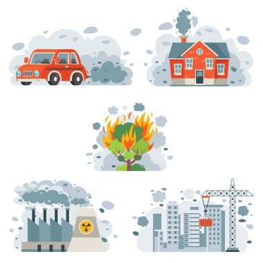 Concept Drawing Of Air Pollution