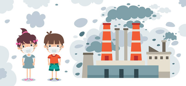 Concept Drawing Of Air Pollution