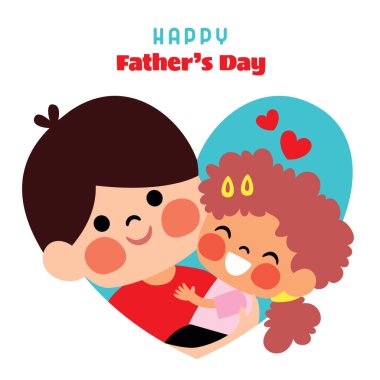 Babalar günü için karikatür çizimi