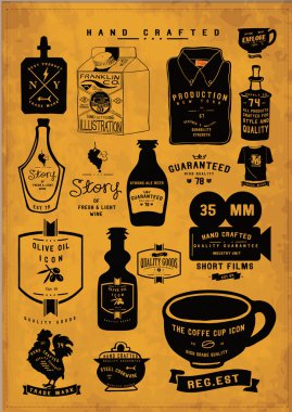 Tasarım vintage Amblemler
