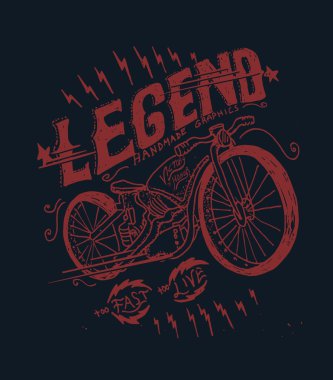 Motosiklet ile Vintage amblemi