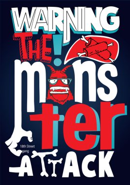 canavar ile Vintage amblemi