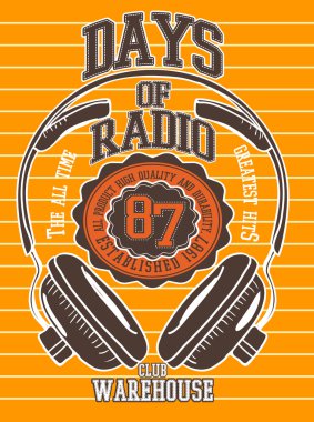 Vintage amblemi radyo