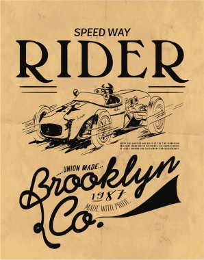 amblemi ile retro auto