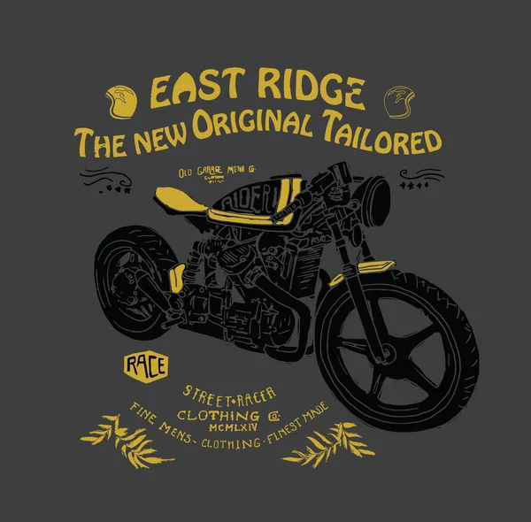 Дизайн vintage мотоцикл — стоковий вектор