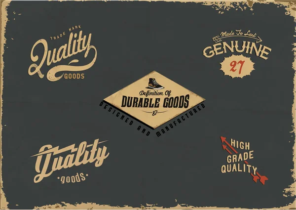 Conjunto de emblemas vintage — Vector de stock