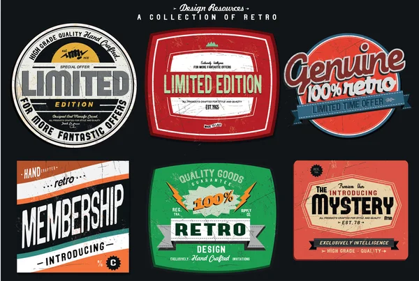 Emblemas vintage design —  Vetores de Stock