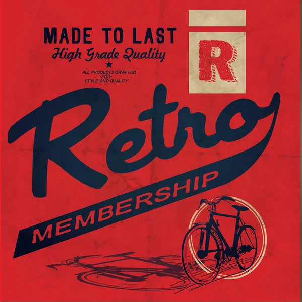 Vélo vintage rétro — Image vectorielle