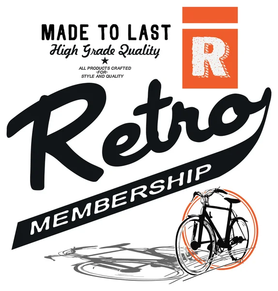 Retro vintage bicycle — Stock Vector