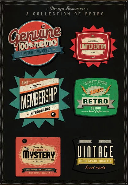 Emblemi vintage di design — Vettoriale Stock