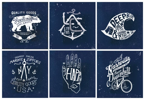 Emblemas vintage design —  Vetores de Stock