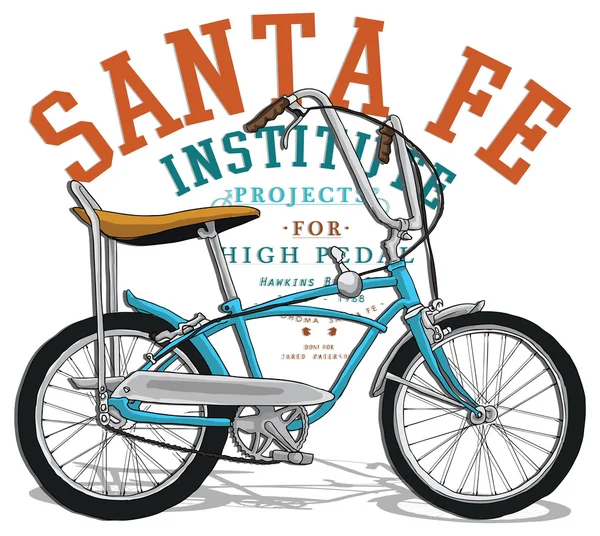 Emblema vintage com bicicleta —  Vetores de Stock