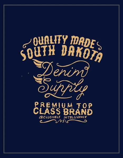 Vintage emblem med south dakota — Stock vektor