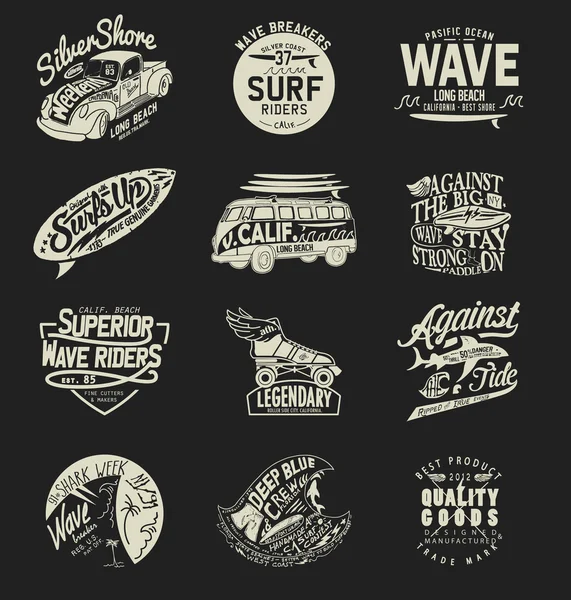 Emblemas vintage de diseño — Archivo Imágenes Vectoriales
