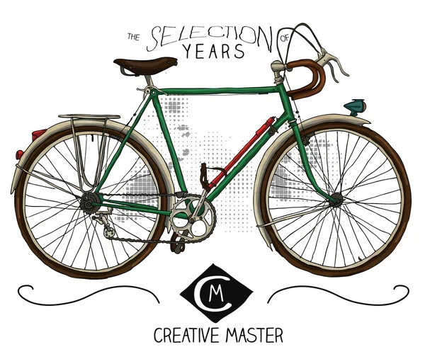 Retro vintage fiets — Stockvector