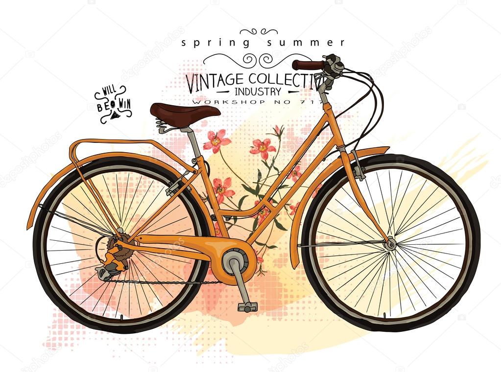 Download Retro vintage bicycle — Stock Vector © depositphotos01 ...