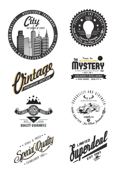 Emblemas vintage design —  Vetores de Stock