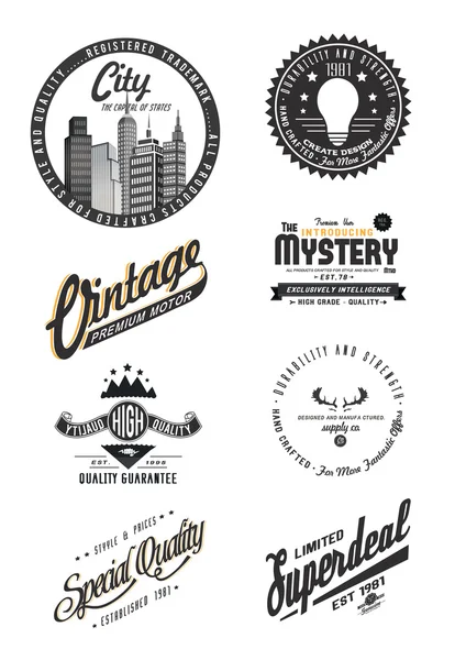 Emblemas vintage design —  Vetores de Stock