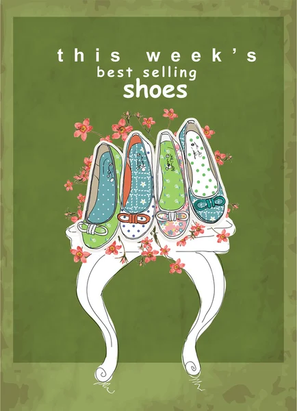 여성 신발 설정 — 스톡 벡터