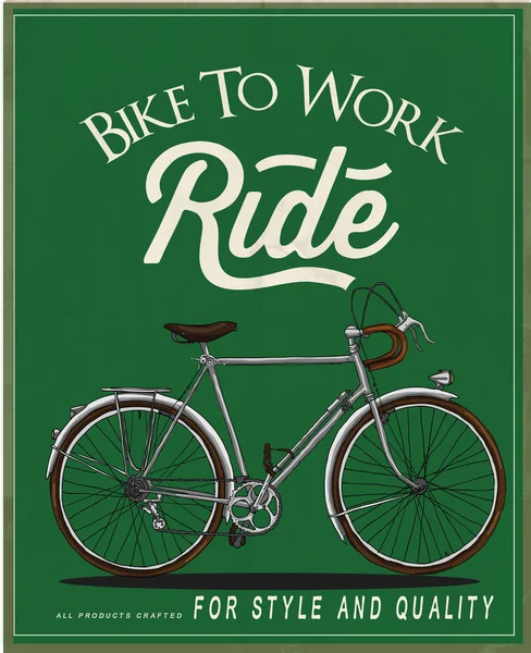 Vélo vintage rétro — Image vectorielle
