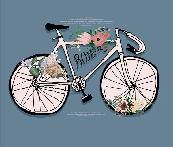 Vélo vintage rétro — Image vectorielle