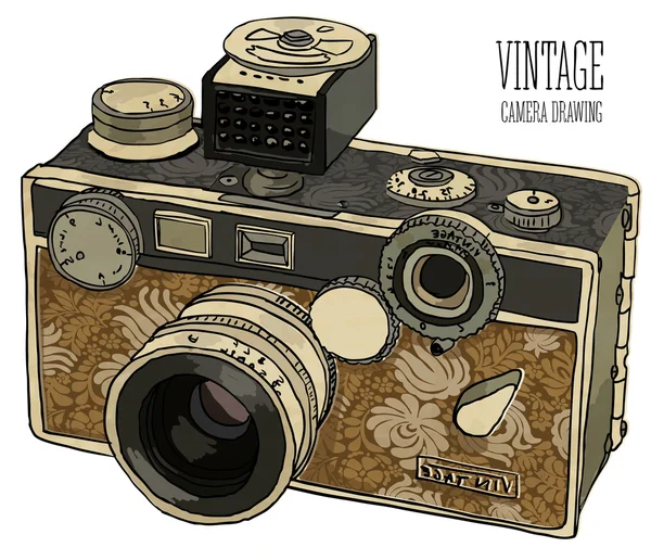 Old vintage camera — Stock Vector