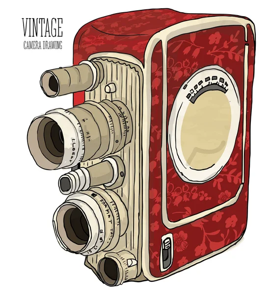 Old vintage camera — Stock Vector