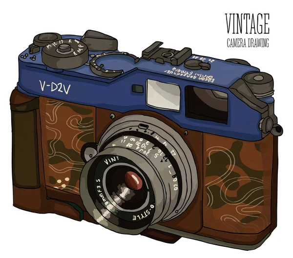 Régi vintage kamera — Stock Vector