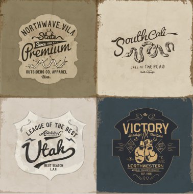 design vintage emblems clipart