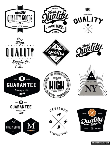 Set vintage emblemen — Stockvector