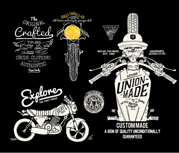 Diseño motocicletas vintage — Archivo Imágenes Vectoriales