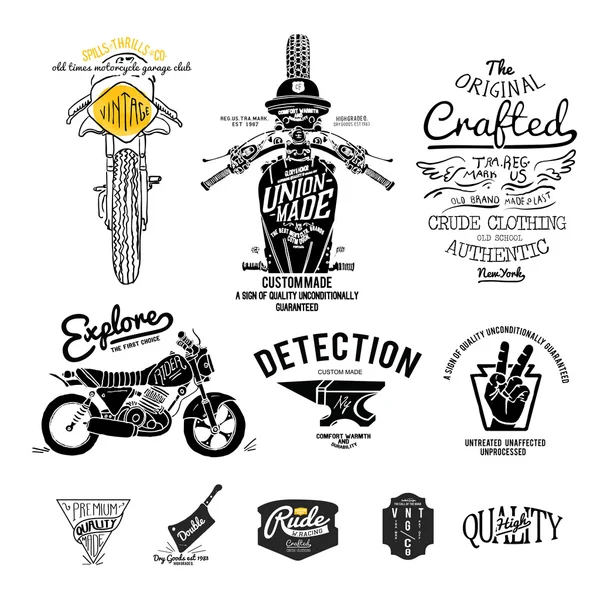 Diseño motocicletas vintage — Archivo Imágenes Vectoriales