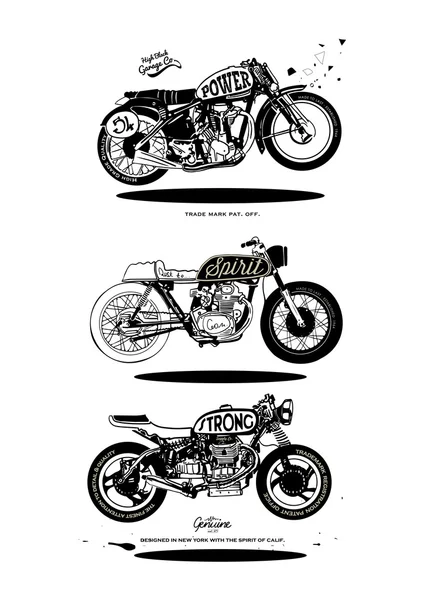 Diseño motocicletas vintage — Archivo Imágenes Vectoriales