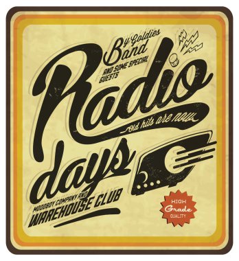 Vintage amblemi radyo
