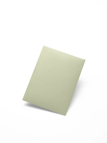 Paper Rectangle Greetings White Background — Stock Photo, Image